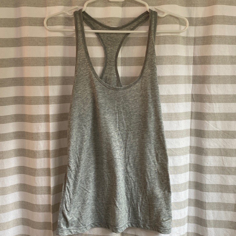 Nike Dri-Fit small racer back tank, gray